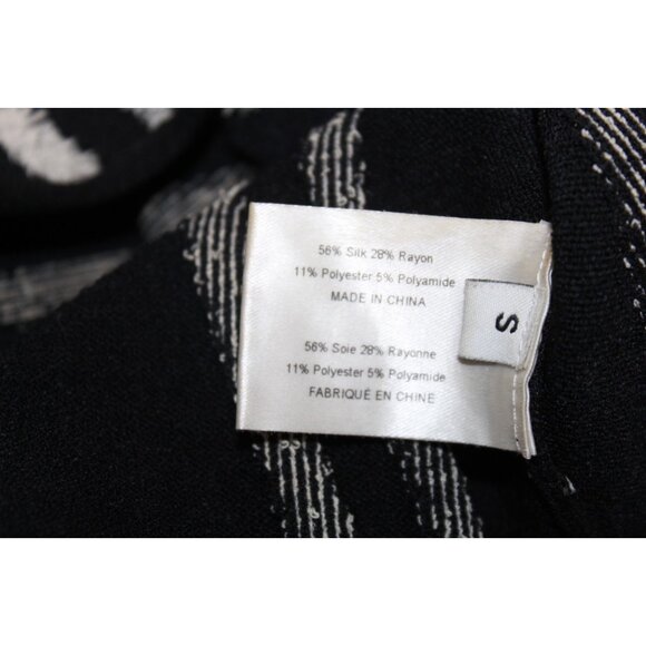 Proenza Schouler Intarsia Circle Cut Out Knit Sleeveless Top Silk/Rayon Black S - Picture 6 of 9